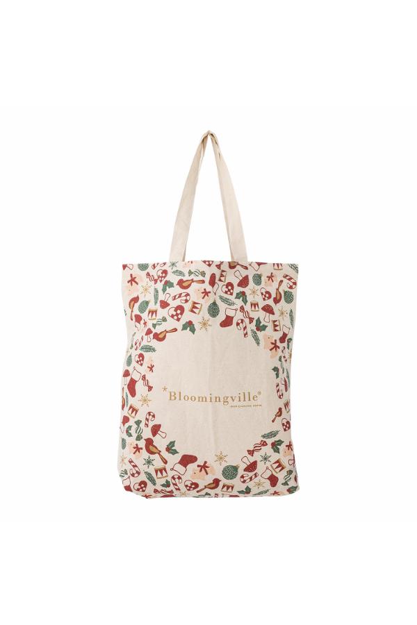 Bloomingville Yule Tote Bag, Nature, Cotton
