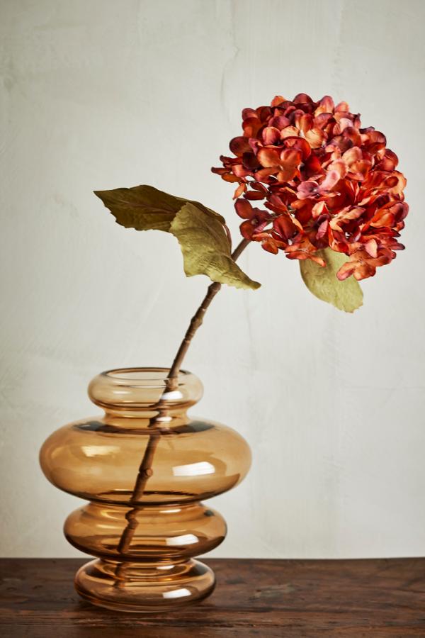 Bloomingville Hydrangea Stem, Orange, Artificial Flowers