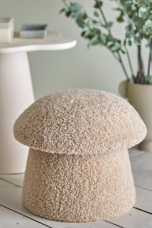 Bloomingville Bocca Pouf, Nature, Polyester