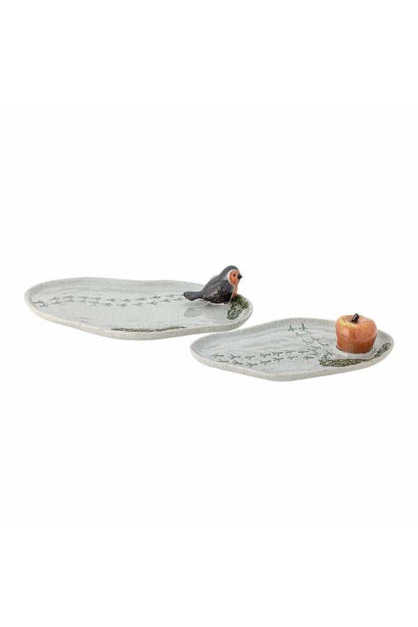 Creative Collection Bleak Serving Plate, Grey, Stoneware