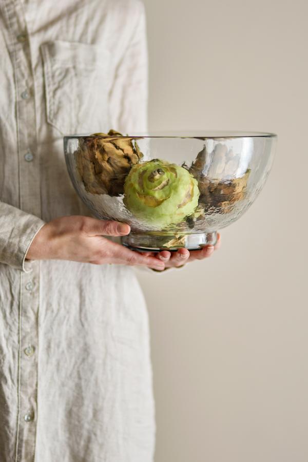 Bloomingville Taro Bowl, Clear, Recycled Glass