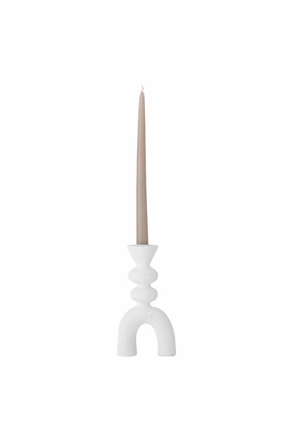 Bloomingville Syra Candle Holder, White, Polyresin