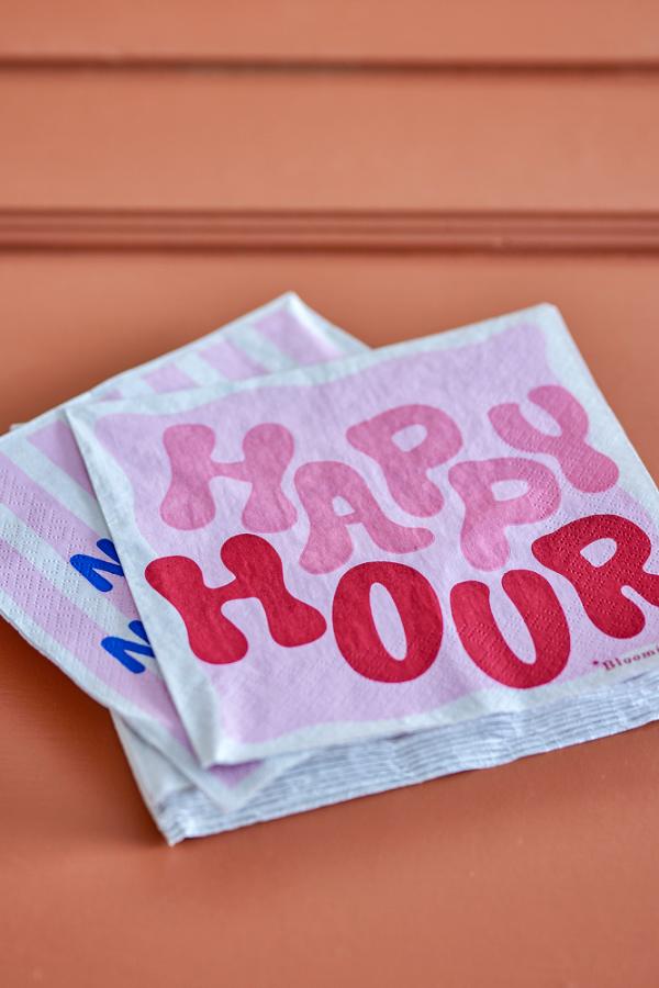 Bloomingville Rosy Napkin, Multi, FSC®Mix, Paper