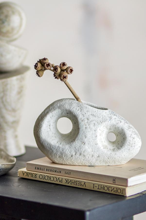 Bloomingville Caia Vase, White, Stoneware