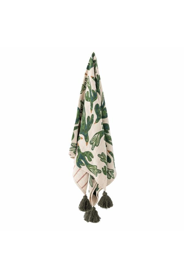 Bloomingville Birdliva Throw, Multi, Recycled Cotton
