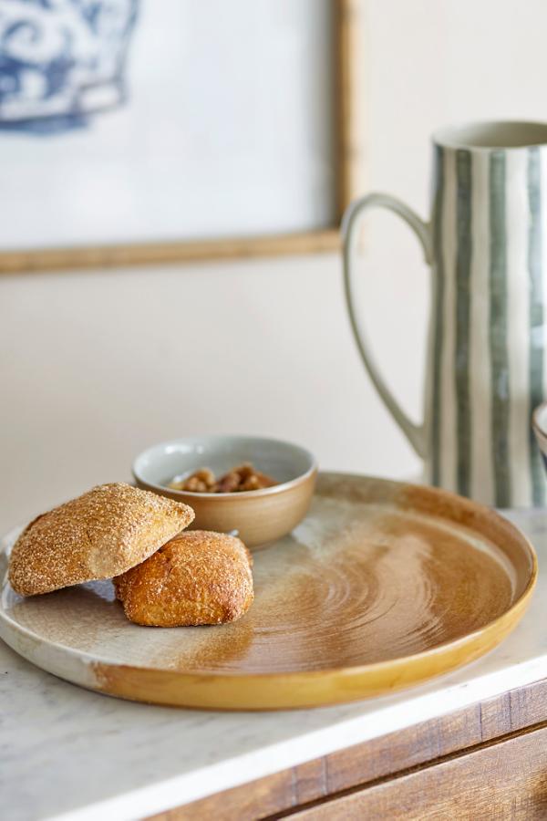 Creative Collection Dahlia Serving Plate, Brown, Stoneware