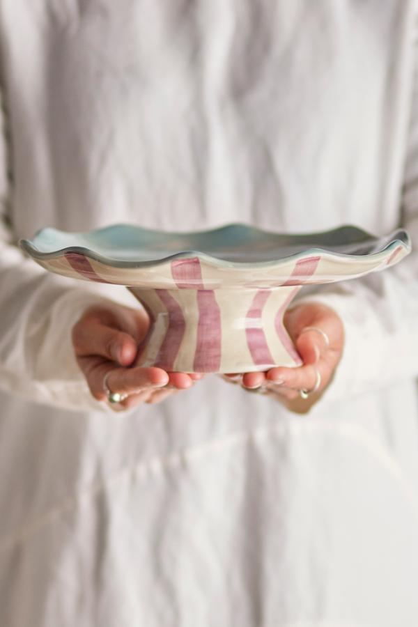 Bloomingville Willa Cake Tray, Multi, Stoneware