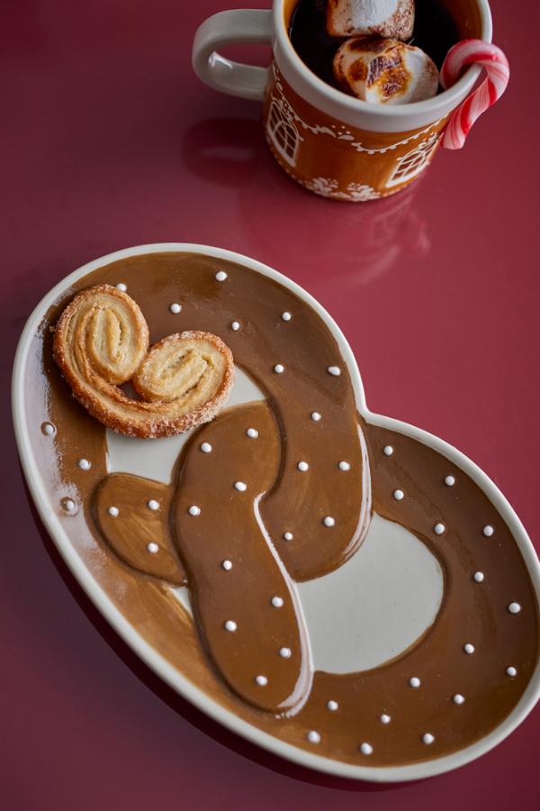 Bloomingville Treats Serving Plate, Brown, Stoneware
