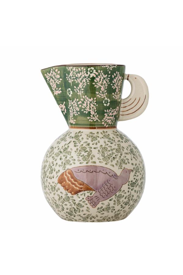 Bloomingville Hezha Jug, Green, Stoneware