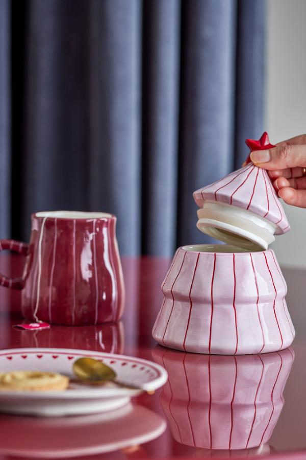 Bloomingville Shirly Jar w/Lid, Rose, Stoneware