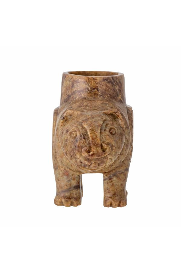 Bloomingville Novia Votive, Brown, Soapstone