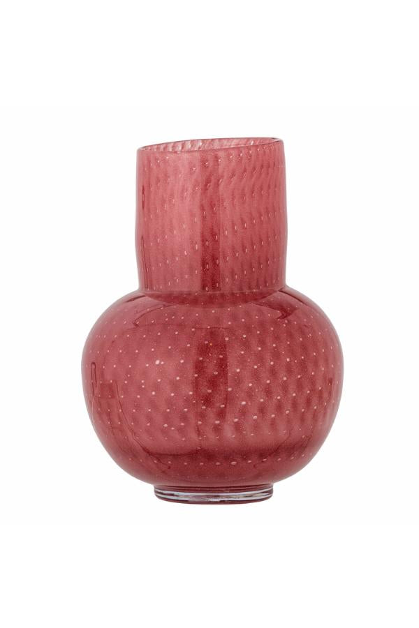 Bloomingville Roscoe Vase, Rose, Glass