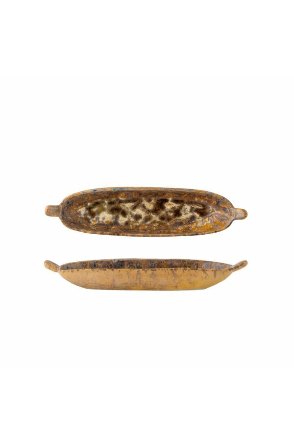 Bloomingville Milani Serving Plate, Brown, Stoneware