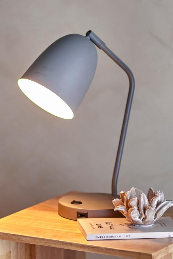 Bloomingville Lemar Table lamp, Grey, Metal