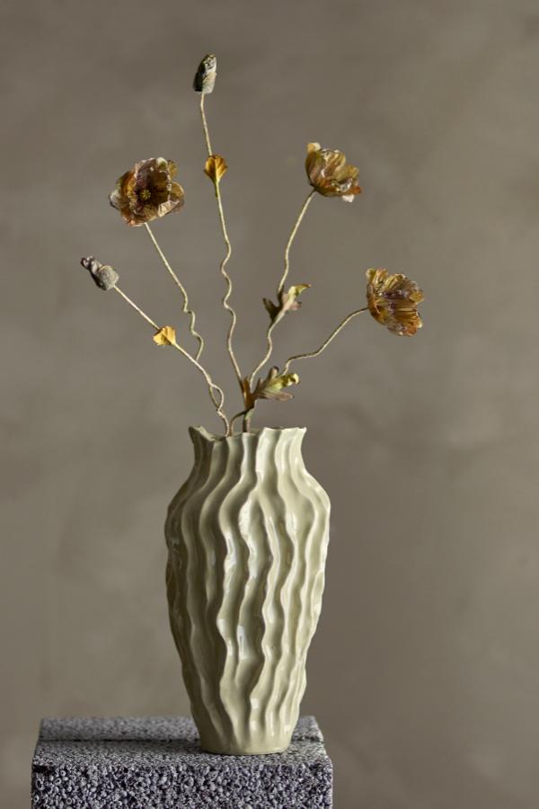 Bloomingville Poppy Stem, Brown, Artificial Flowers