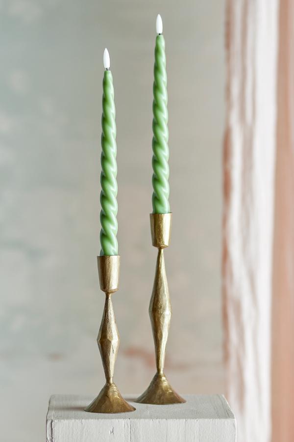 Bloomingville Ponza LED Candle, Green, Paraffin