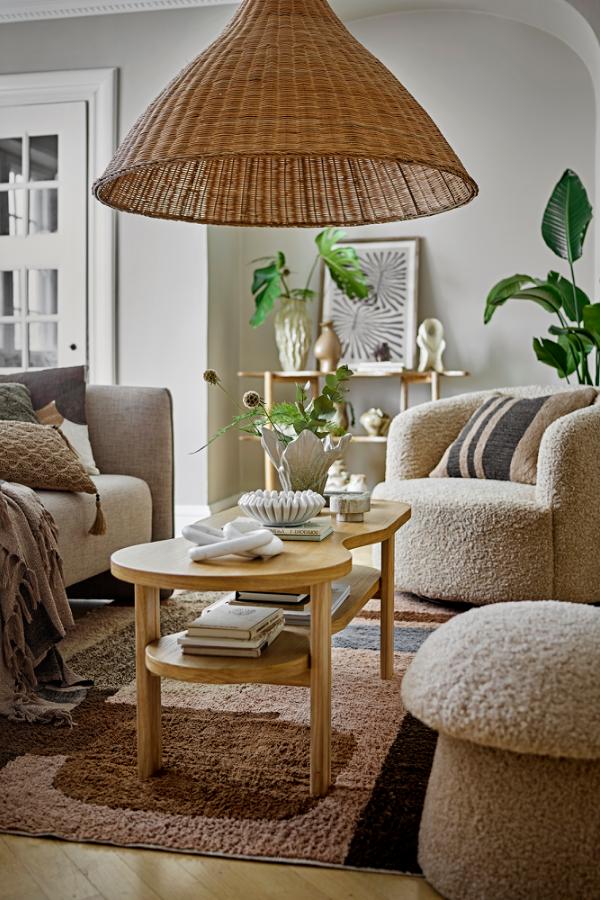 Bloomingville Bocca Pouf, Nature, Polyester