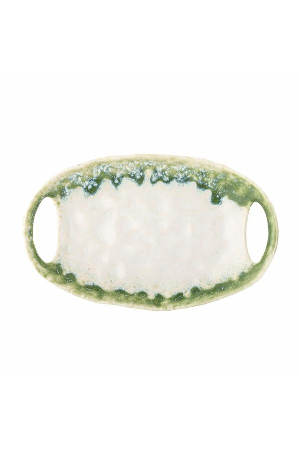 Creative Collection Prim Serving Plate, Green, Stoneware