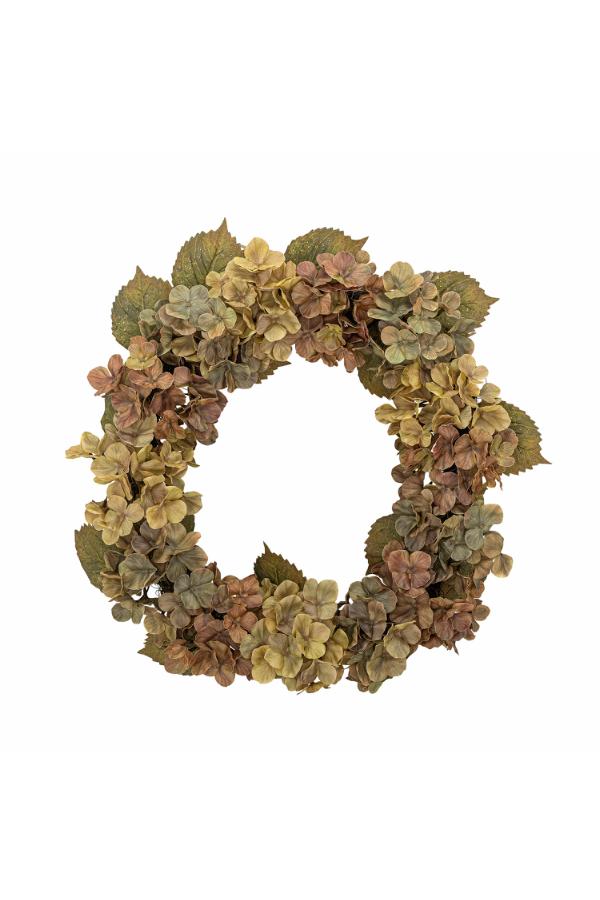 Bloomingville Hydrangea Wreath, Rose, Artificial Flowers