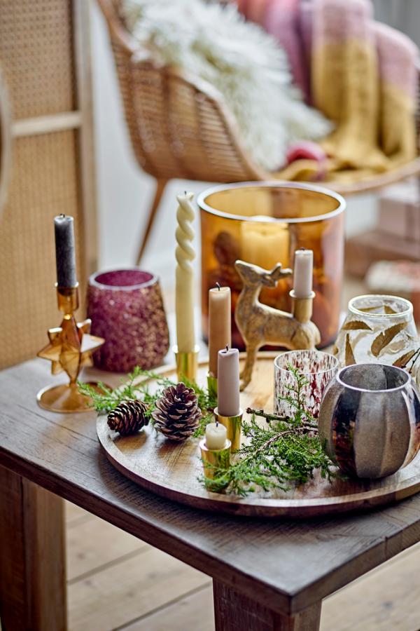 Bloomingville Felecia Votive, Gold, Recycled Glass