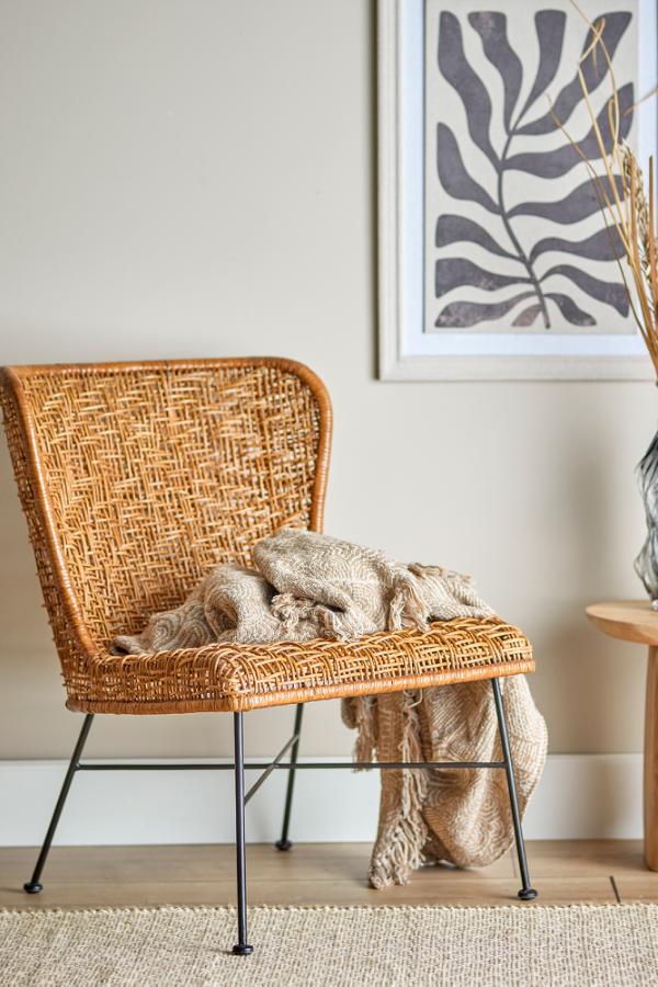 Bloomingville Somme Lounge Chair, Nature, Rattan