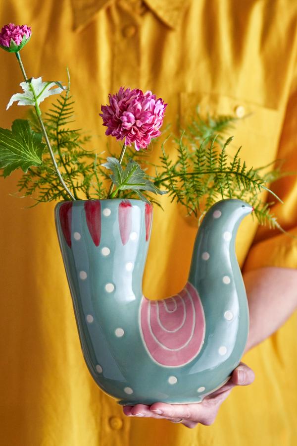 Bloomingville Trudy Vase, Blue, Stoneware