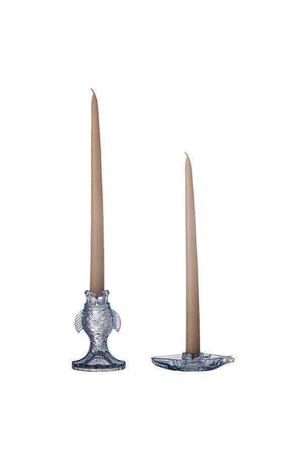 Creative Collection Linley Candle Holder, Blue, Glass