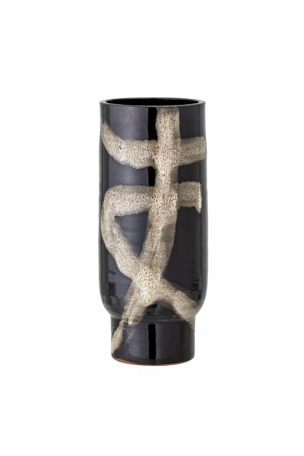 Bloomingville Vefa Vase, Black, Terracotta