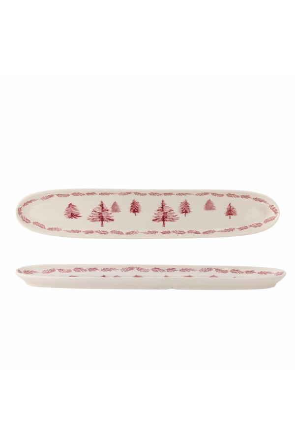 Bloomingville Wonderland Serving Plate, Rose, Stoneware