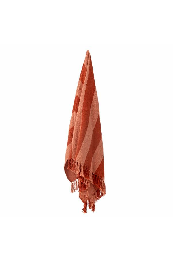 Bloomingville Frello Throw, Orange, Recycled Cotton