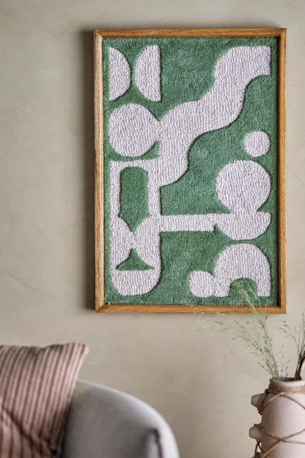 Bloomingville Longton Wall Decor, Green, Wool