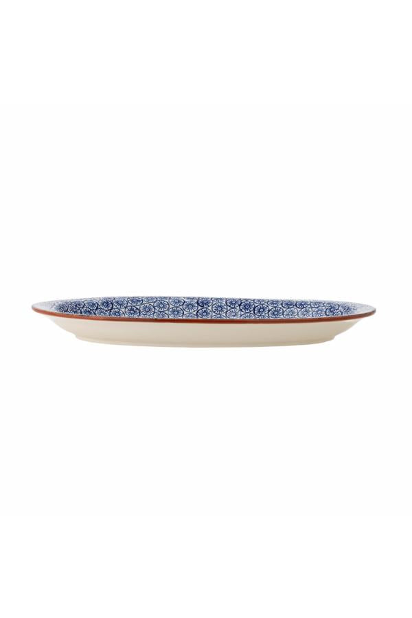 Bloomingville Karine Serving Plate, Blue, Stoneware