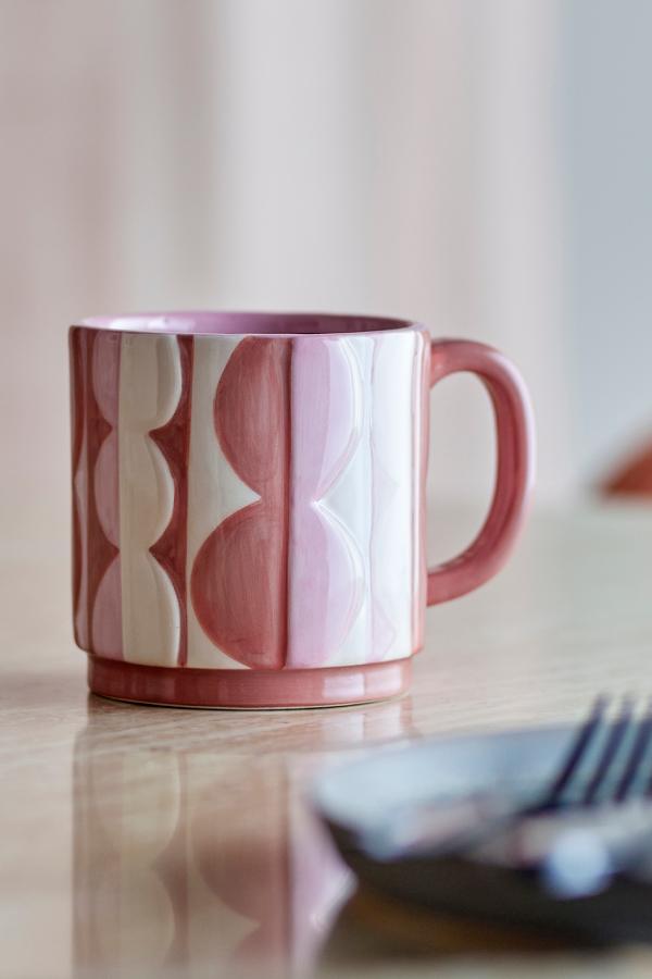 Bloomingville Saul Mug, Rose, Stoneware