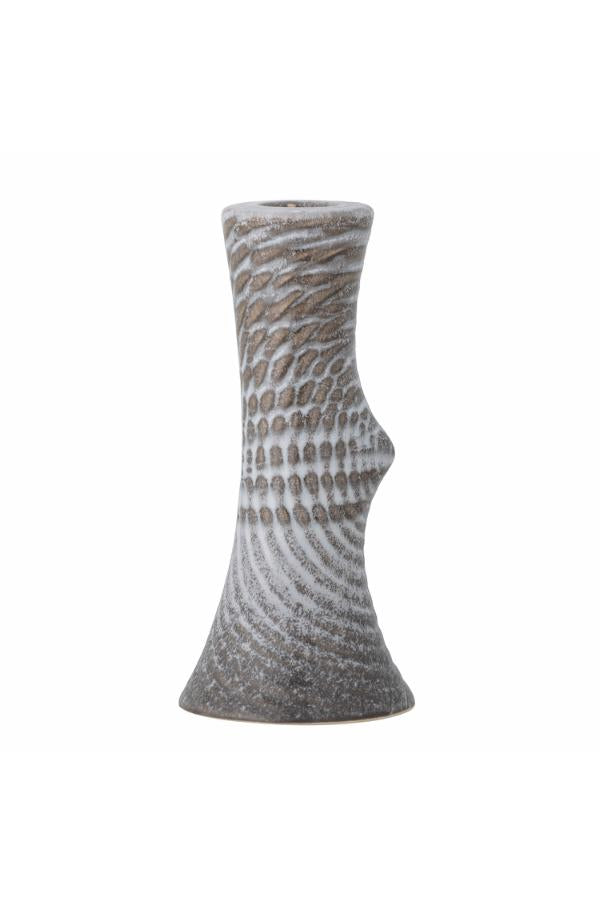 Bloomingville Raheem Candle Holder, Grey, Stoneware