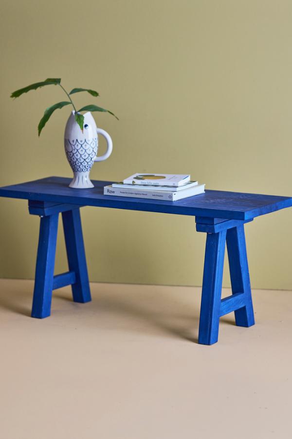 Creative Collection Porir Bench, Blue, Reclaimed Wood
