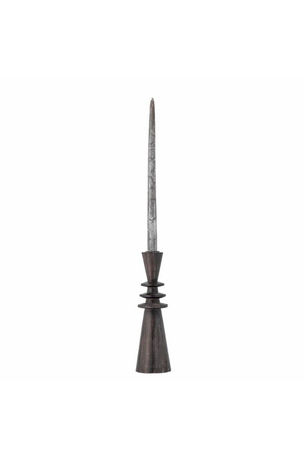 Bloomingville Armel Candle Holder, Black, Mango