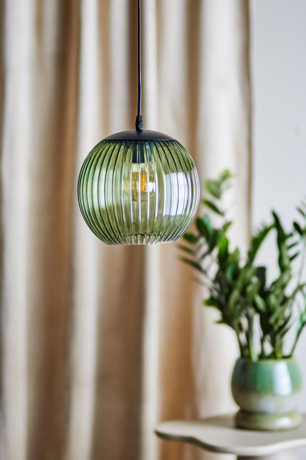 Bloomingville Sybia Pendant Lamp, Green, Glass