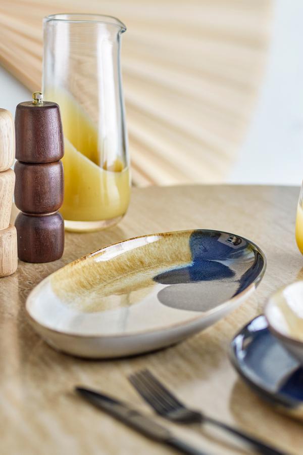 Bloomingville Jules Serving Plate, Blue, Stoneware