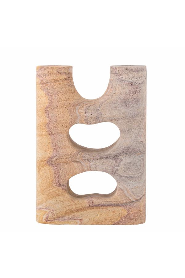 Bloomingville Lodi Candle Holder, Nature, Sandstone