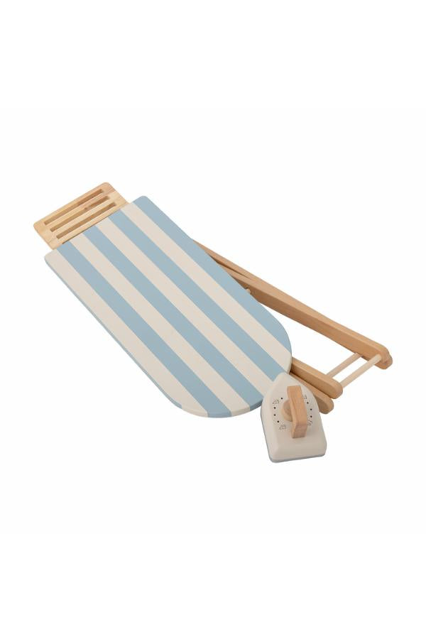 Bloomingville Mini Sande Toy Ironing Board & Iron, Blue, FSC®100%, MDF