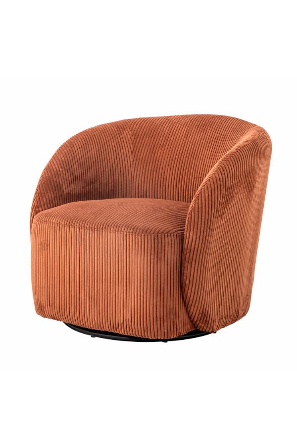 Bloomingville Pradi Lounge Chair, Orange, Polyester
