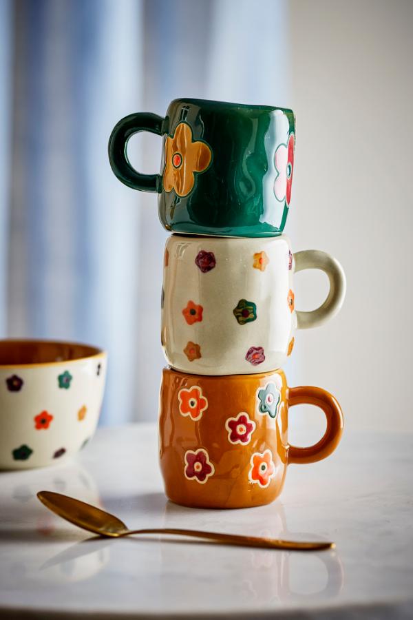 Bloomingville Mini Addy Cup, Green, Stoneware