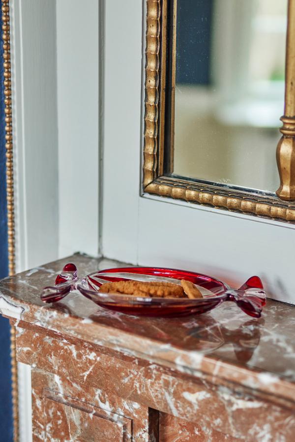 Bloomingville Sweetie Serving Plate, Red, Glass