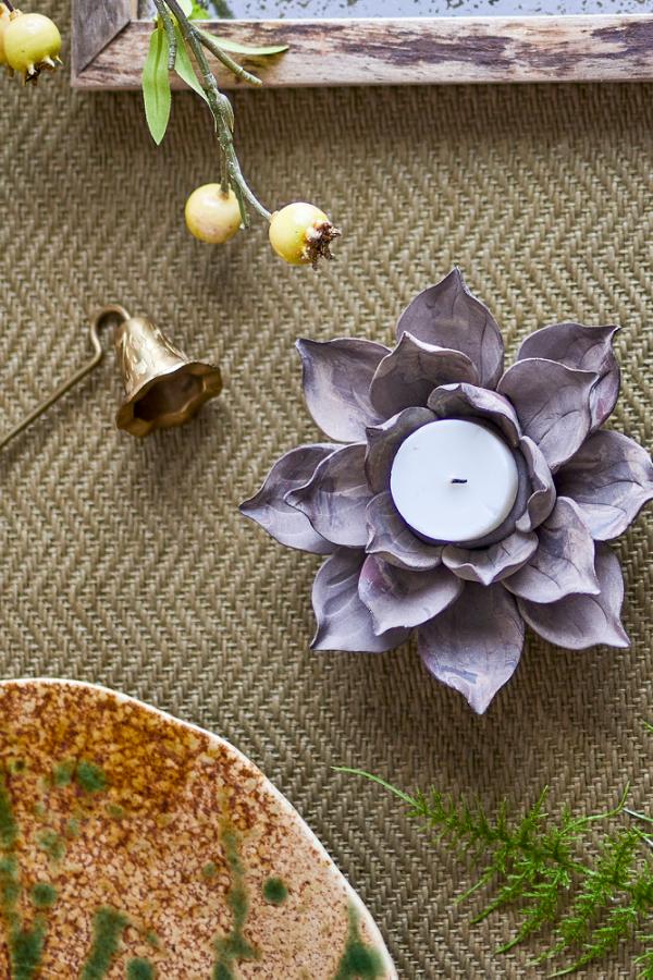 Creative Collection Eira Votive, Brown, Stoneware