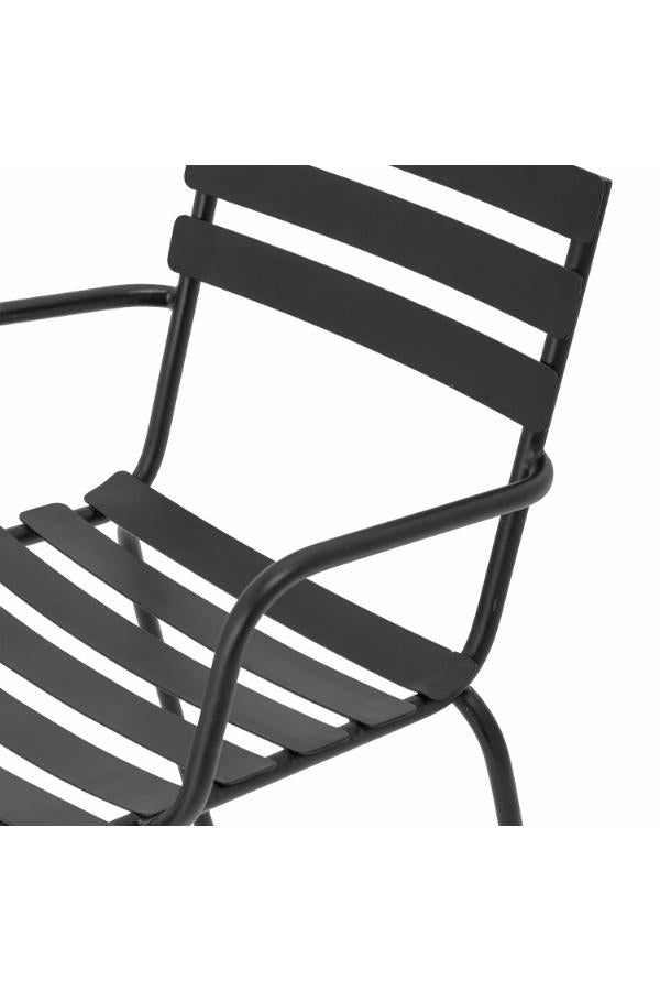 Bloomingville Monsi Dining Chair, Black, Galvanized Metal