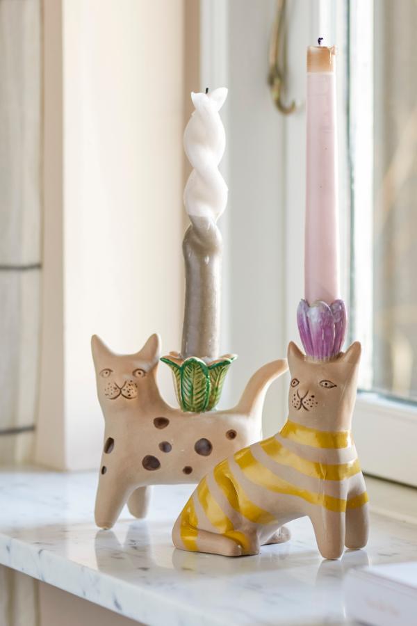 Bloomingville Mamie Candle Holder, Multi, Stoneware