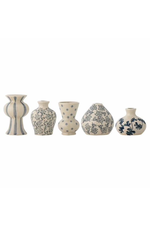 Bloomingville Quinto Vase, Blue, Stoneware