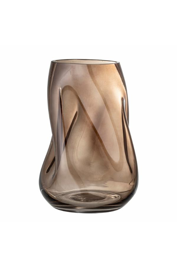 Bloomingville Ingolf Vase, Brown, Glass