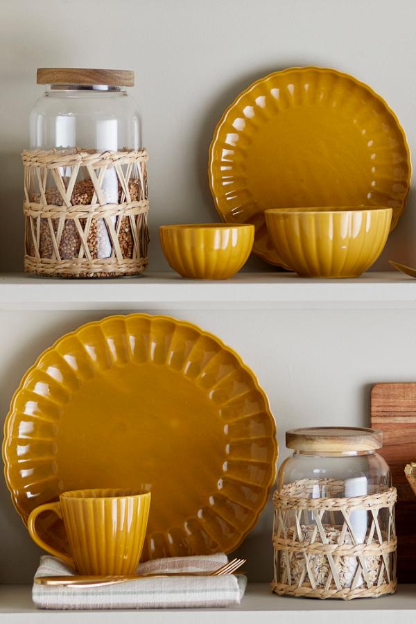 Bloomingville Latina Plate, Yellow, Stoneware