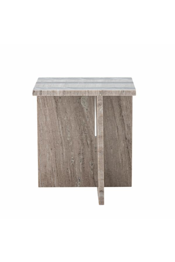 Bloomingville Clea Side Table, Brown, Marble